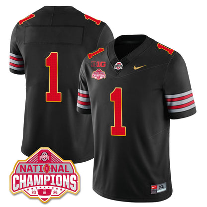 OSU 'Heritage Stripe' 2025 CFP Patch - National Champions Jersey N19 - All Stitched