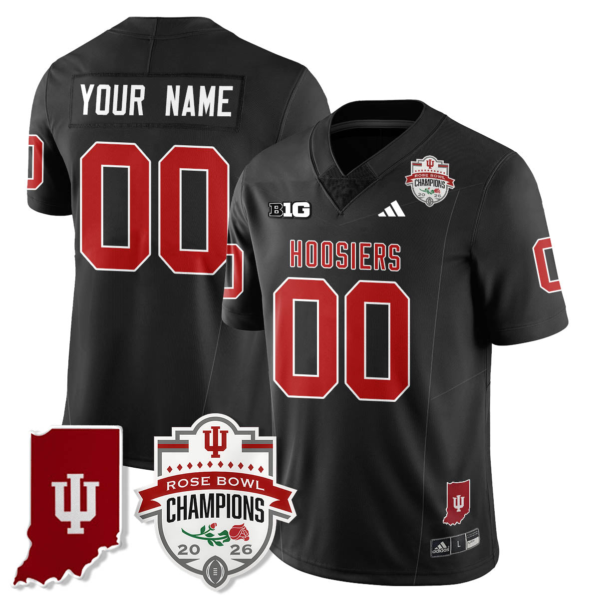 Indiana H Vapor Limited Football Jersey - Rose Bowl Champions - All Stitched
