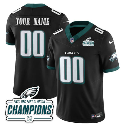 PHI NFC East Champions Vapor Limited Custom Jersey - All Stitched