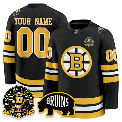 Custom BOS Premium Hockey Jersey - Zdeno Chara HOF - All Stitched