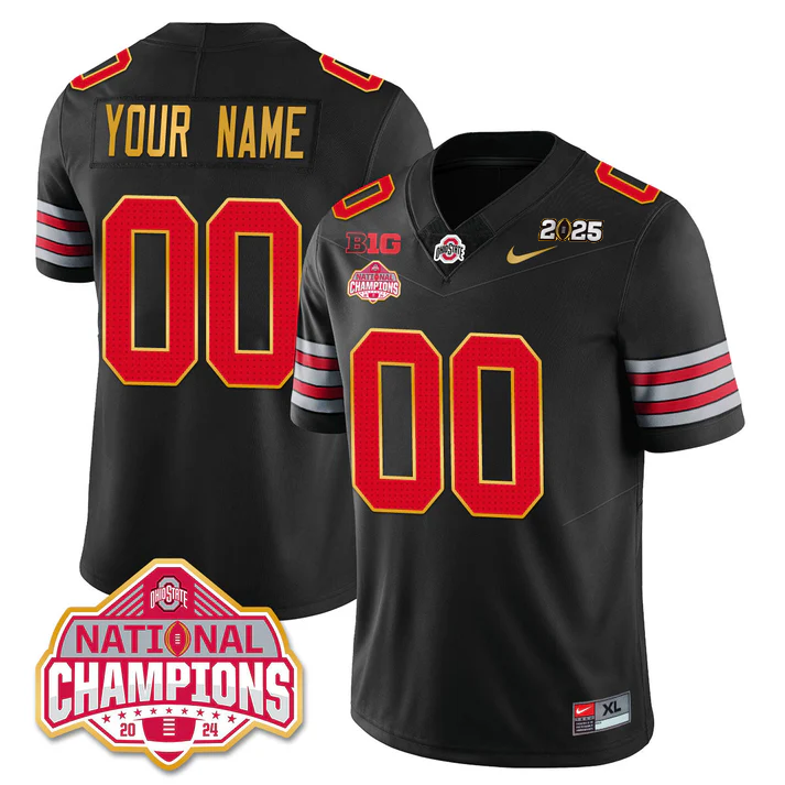 Custom Name/Gender OSU 'Heritage Stripe' 2025 CFP Patch - National Champions Jersey - All Stitched