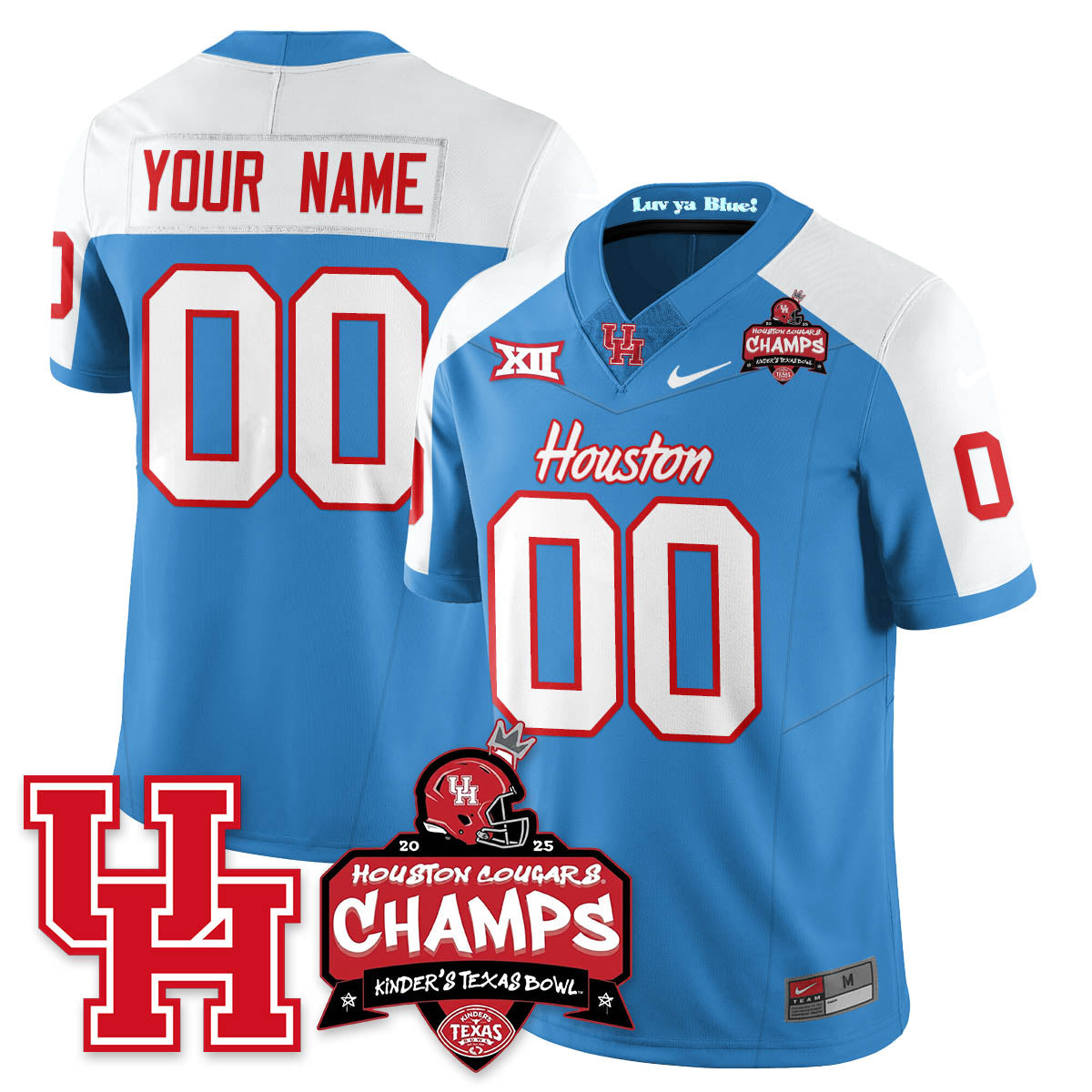 HCG Football 2025 Kinder's Texas Bowl Champions Custom Jersey - All Stitched