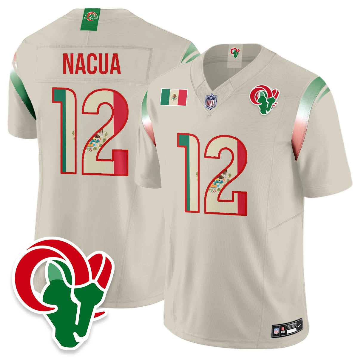 LAR Mexico Vapor Limited Jersey - All Stitched