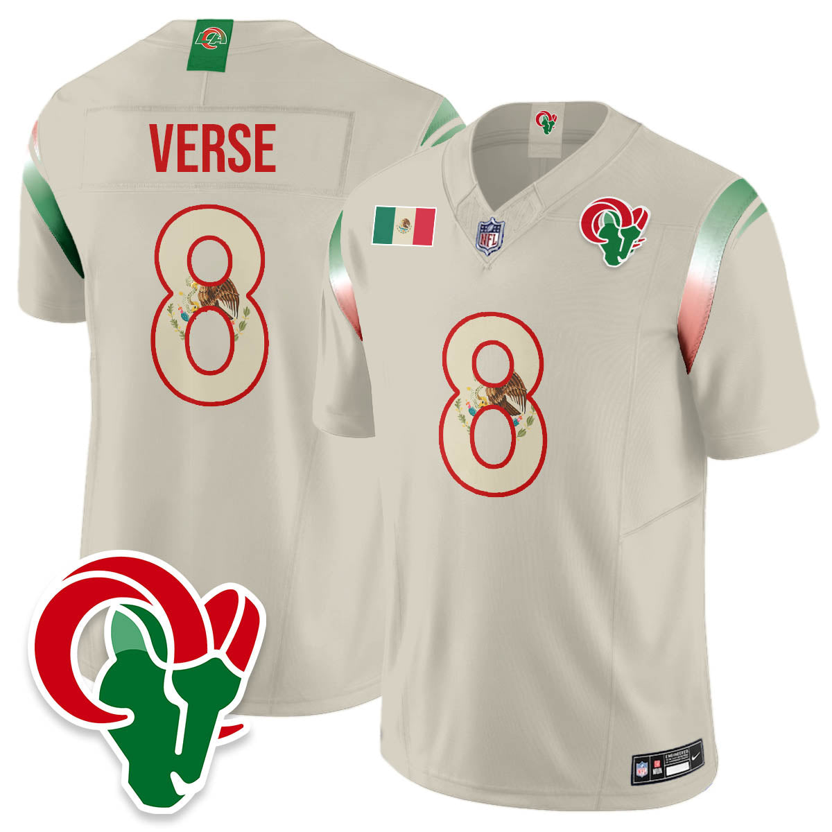 LAR Mexico Vapor Limited Jersey - All Stitched