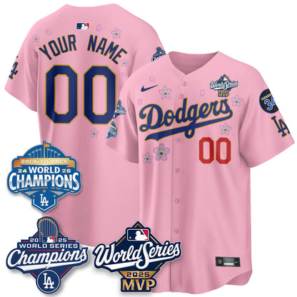 Yoshinobu Yamamoto LAD 2025 World Series MVP Custom Jersey - All Stitched