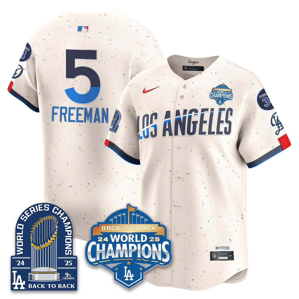 LAD 2025 World Series Champions Jersey - 9x Champs - All Stitched N2