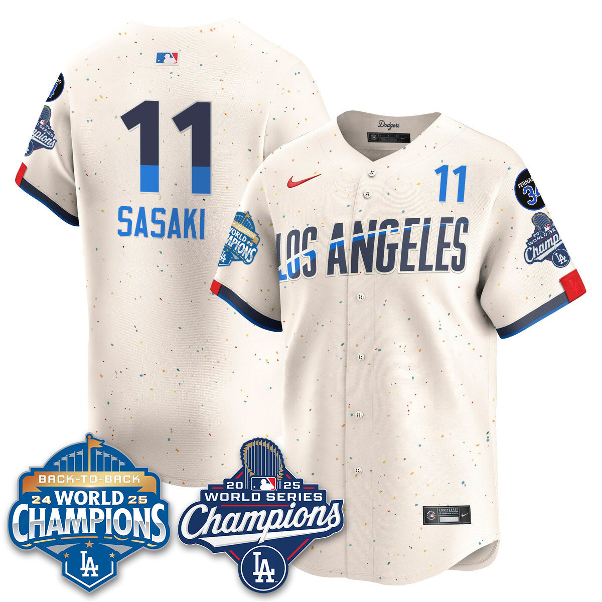 LAD 2025 World Series Champions Jersey - All Stitched N2