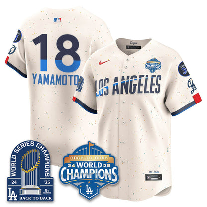 LAD 2025 World Series Champions Jersey - 9x Champs - All Stitched N2