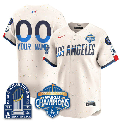 Custom LAD 2025 World Series Champions Jersey - 9x Champs - Stitched-NQD