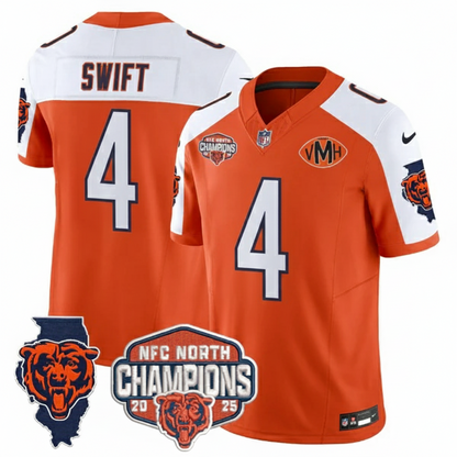 CHI 2025 NFC North Champions Patch Jersey V2 - All Stitched