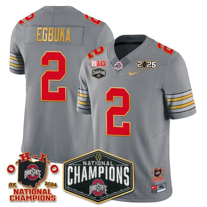 OSU 'Heritage Stripe' 2025 CFP Patch - National Champions Jersey N8 - All Stitched
