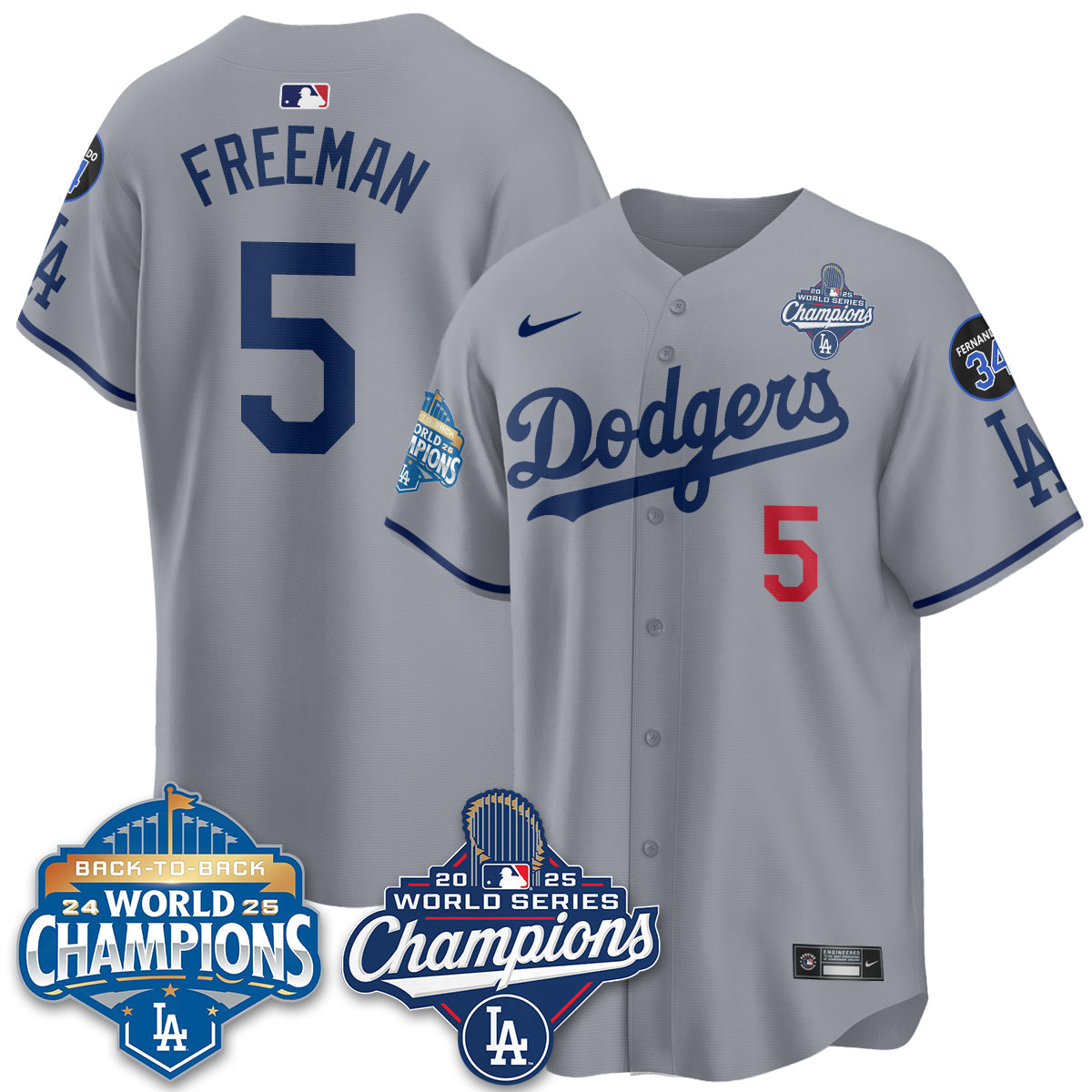 LAD 2025 World Series Champions Jersey - All Stitched N2