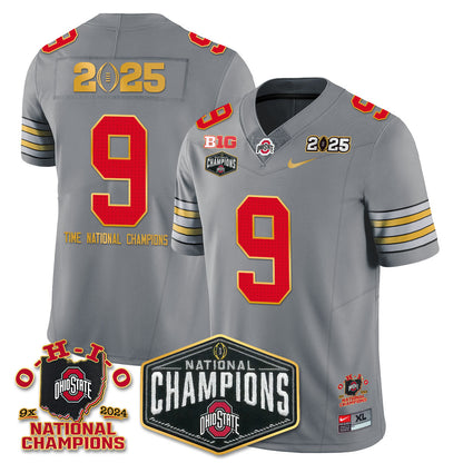 OSU 'Heritage Stripe' 2025 CFP Patch - National Champions Jersey N8 - All Stitched