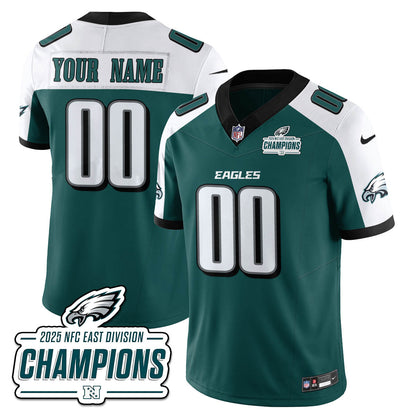 PHI NFC East Champions Vapor Limited Custom Jersey - All Stitched
