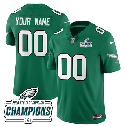 PHI NFC East Champions Vapor Limited Custom Jersey - All Stitched