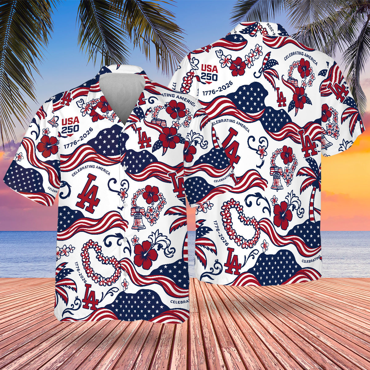LAD Special Semiquincentennial Hawaiian Design Button Shirt V3