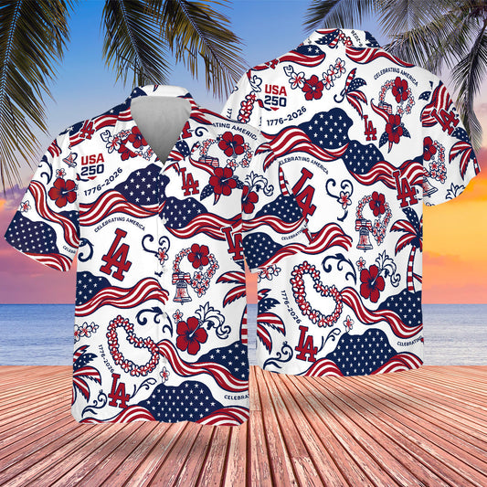 LAD Special Semiquincentennial Hawaiian Design Button Shirt V3-NQD