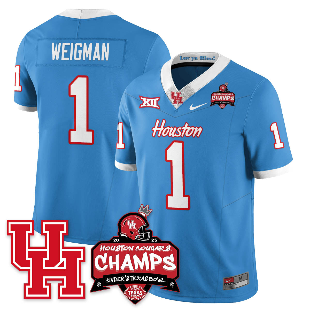 HCG Football 2025 Kinder's Texas Bowl Champions Jersey - All Stitched