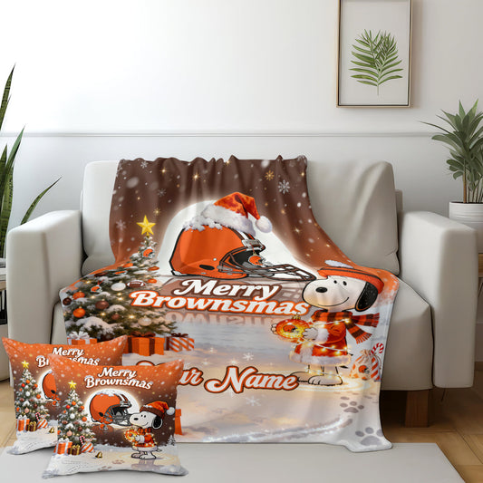 CB x SNP | Premium Christmas Fleece Blanket & Throw Pillow-NQD