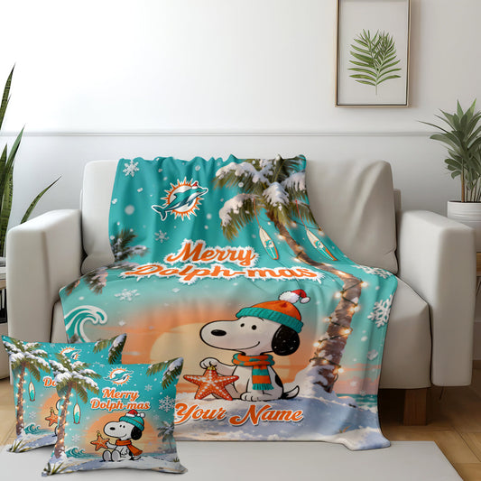 MD x SNP | Premium Christmas Fleece Blanket & Throw Pillow-NQD