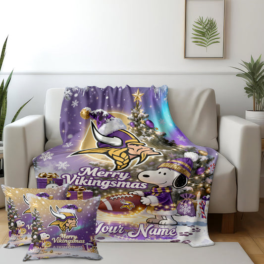 MIN x SNP | Premium Christmas Fleece Blanket & Throw Pillow-NQD