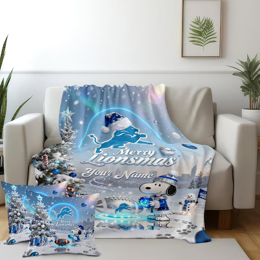 DL x SNP | Premium Christmas Fleece Blanket & Throw Pillow-NQD