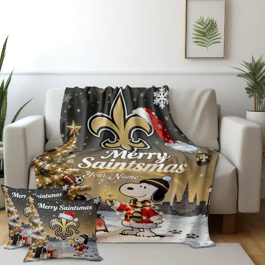 NO x SNP | Premium Christmas Fleece Blanket & Throw Pillow-NQD