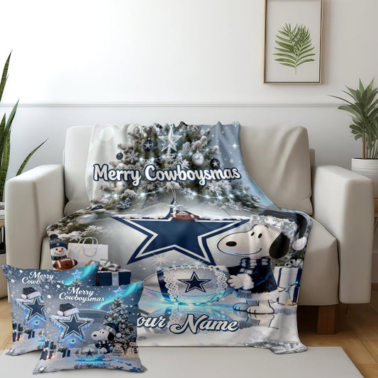 DAL x SNP | Premium Christmas Fleece Blanket & Throw Pillow-NQD