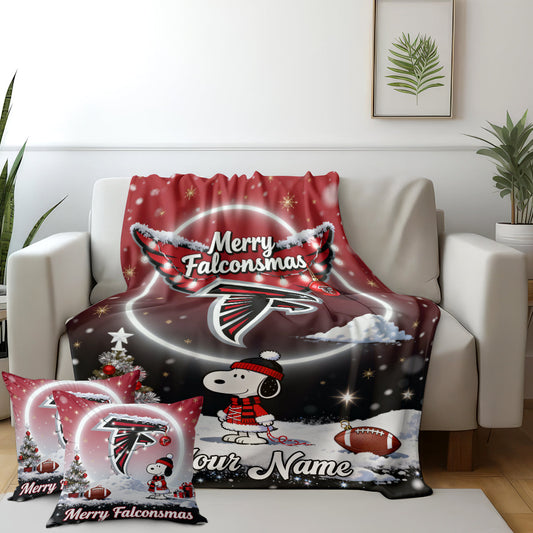 ATL x SNP | Premium Christmas Fleece Blanket & Throw Pillow-NQD