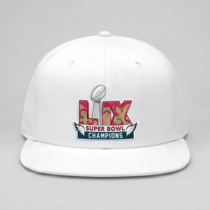 Philadelphia Eagles Champions SB LIX Snapback Cap - Embroidered