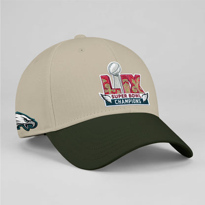 Philadelphia Eagles Champions SB LIX Baseball Cap - Embroidered