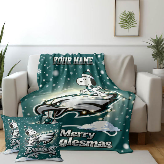 PHI | Premium Christmas Fleece Blanket & Throw Pillow-NQD