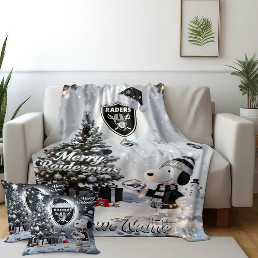LVR x SNP | Premium Christmas Fleece Blanket & Throw Pillow-NQD