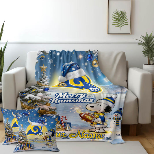 LAR x SNP | Premium Christmas Fleece Blanket & Throw Pillow-NQD