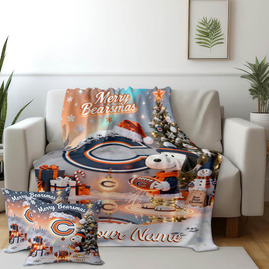 CHI x SNP | Premium Christmas Fleece Blanket & Throw Pillow-NQD
