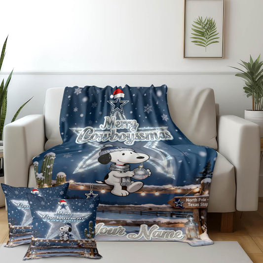 DAL x SNP | Premium Christmas Fleece Blanket & Throw Pillow-NQD