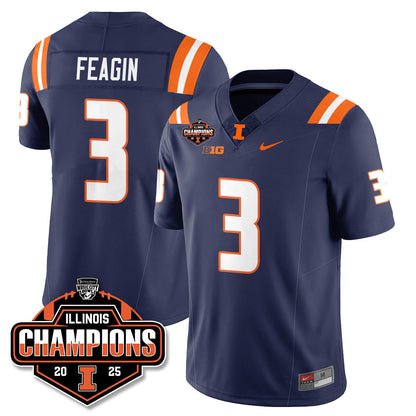 ILL Football 2025 Music City Bowl Champions Limited Jersey - All Stitched