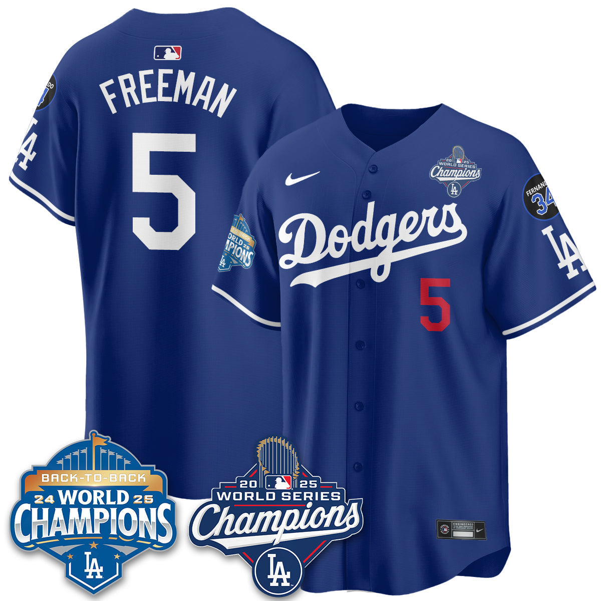 LAD 2025 World Series Champions Jersey - All Stitched N2