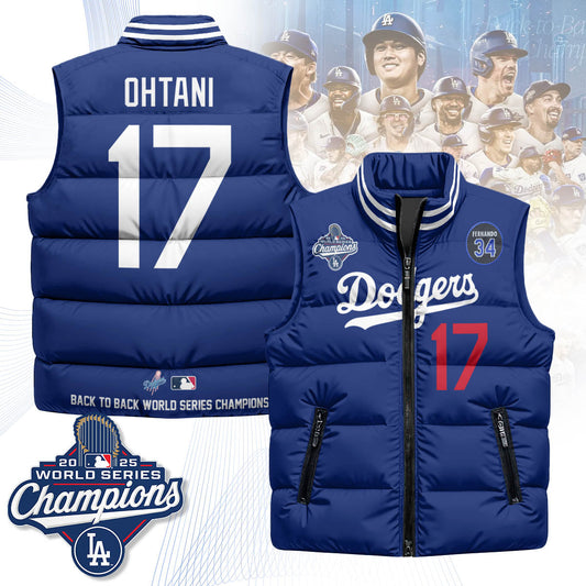 LAD 2025 World Series Champions Puffer Vest-NQD
