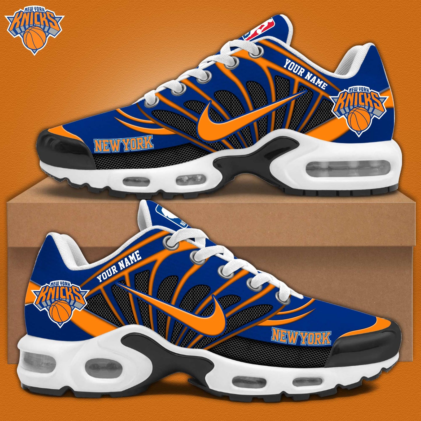 New York Knicks Personalized Air Max Plus Sneakers 03