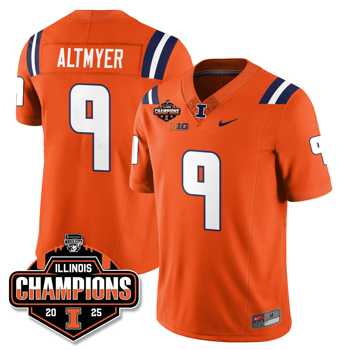 ILL Football 2025 Music City Bowl Champions Limited Jersey - All Stitched