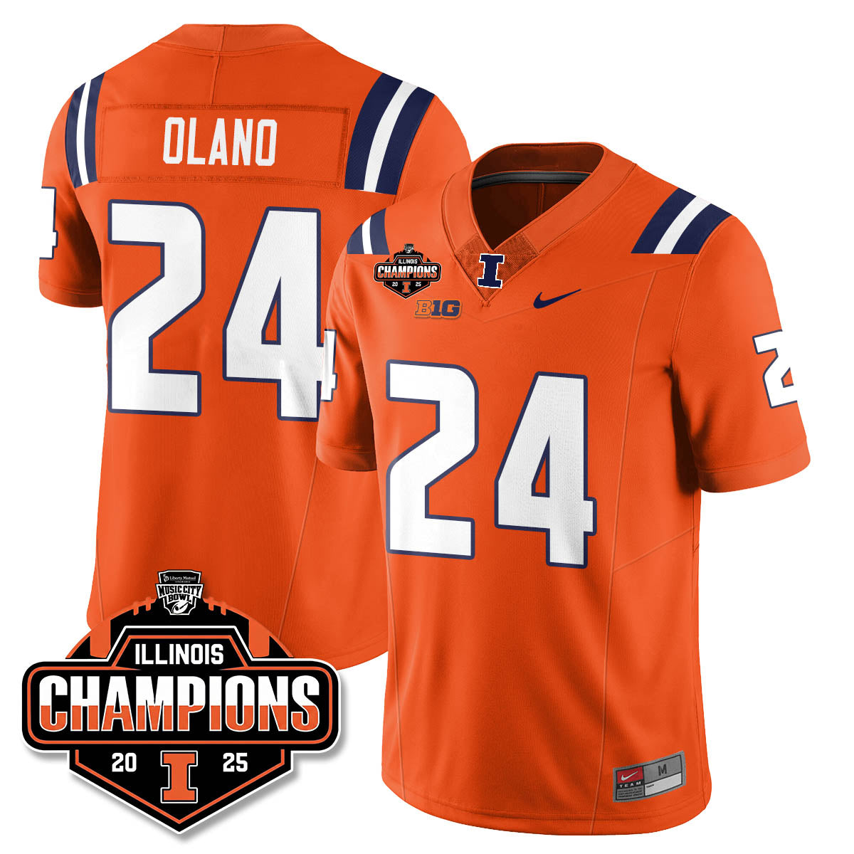 ILL Football 2025 Music City Bowl Champions Limited Jersey - All Stitched