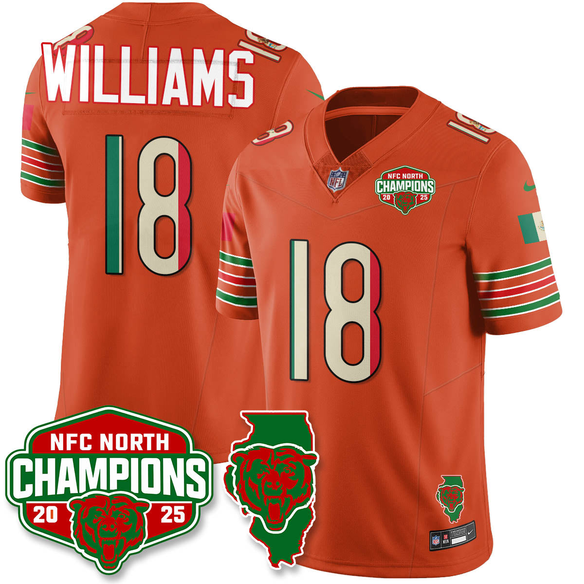 CHI Mexico NFC North Division Champions Vapor Limited Jersey - All Stitched