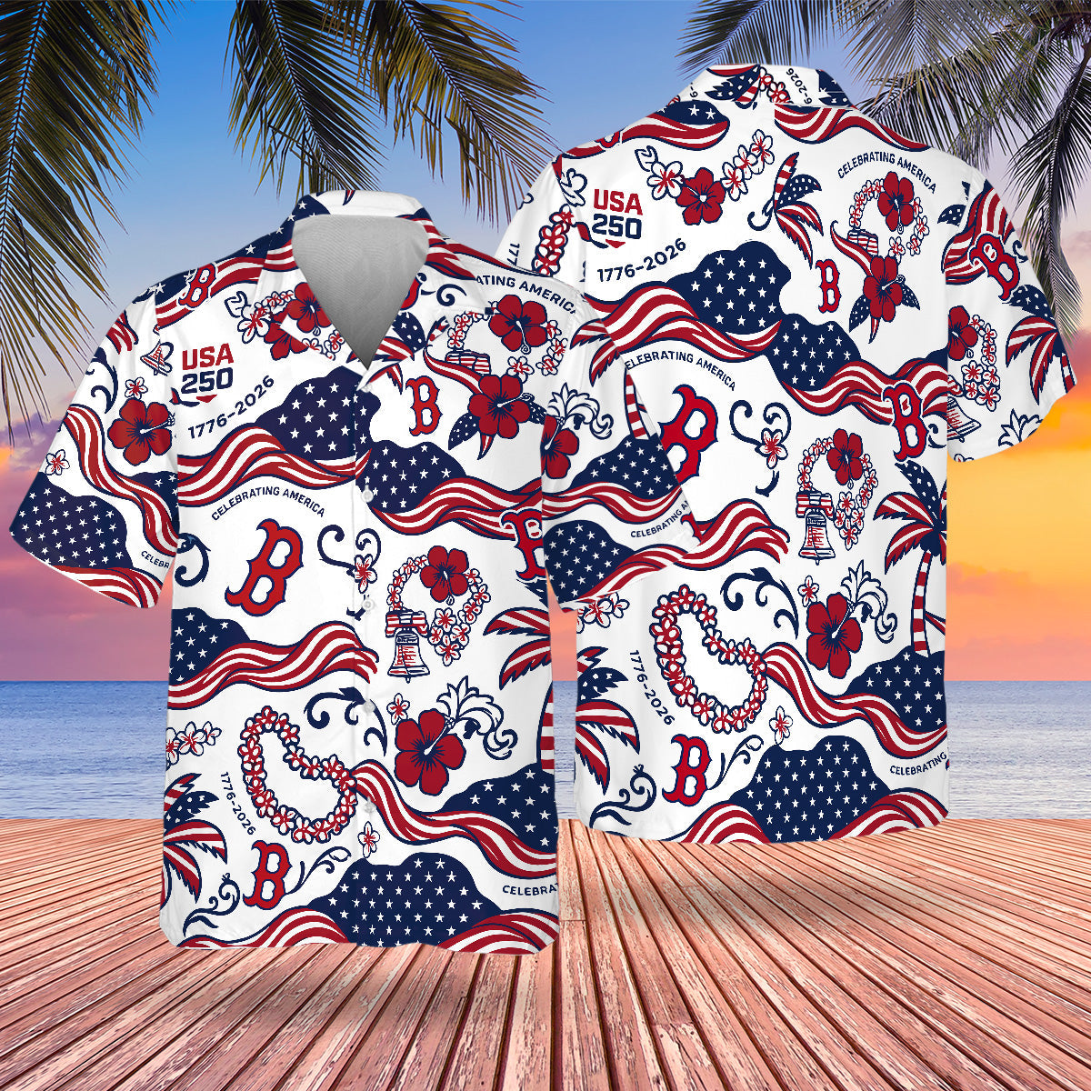 BOS Special Semiquincentennial Hawaiian Design Button Shirt V3