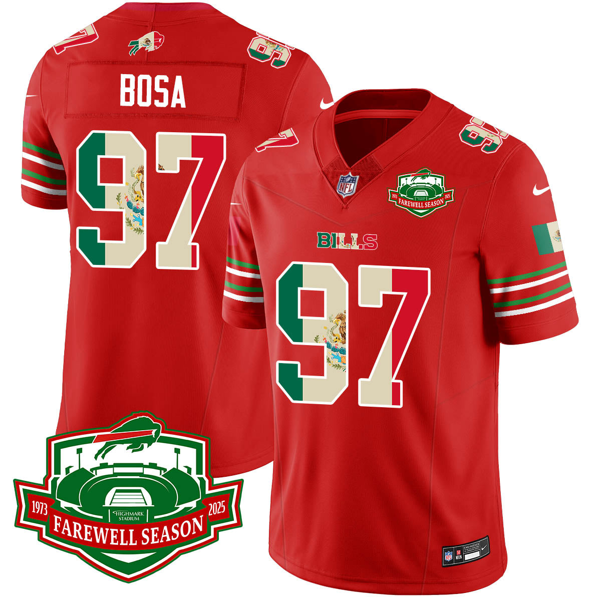 BUF Mexico Vapor Limited Jersey - Stitched-NQD