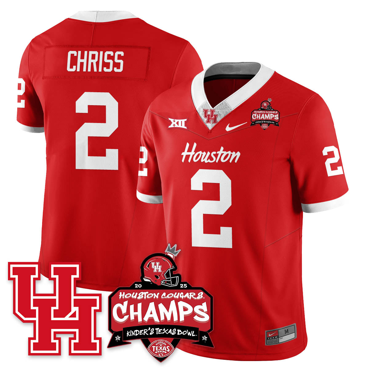 HCG Football 2025 Kinder's Texas Bowl Champions Jersey - All Stitched