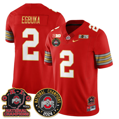 OSU 'Heritage Stripe' 2025 CFP Patch - National Champions Jersey N5 - All Stitched