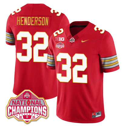OSU 'Heritage Stripe' 2025 CFP Patch - National Champions Jersey - All Stitched