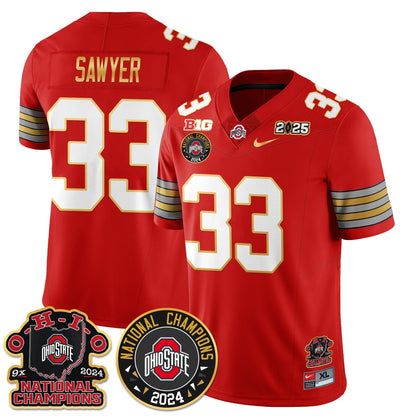 OSU 'Heritage Stripe' 2025 CFP Patch - National Champions Jersey N5 - All Stitched