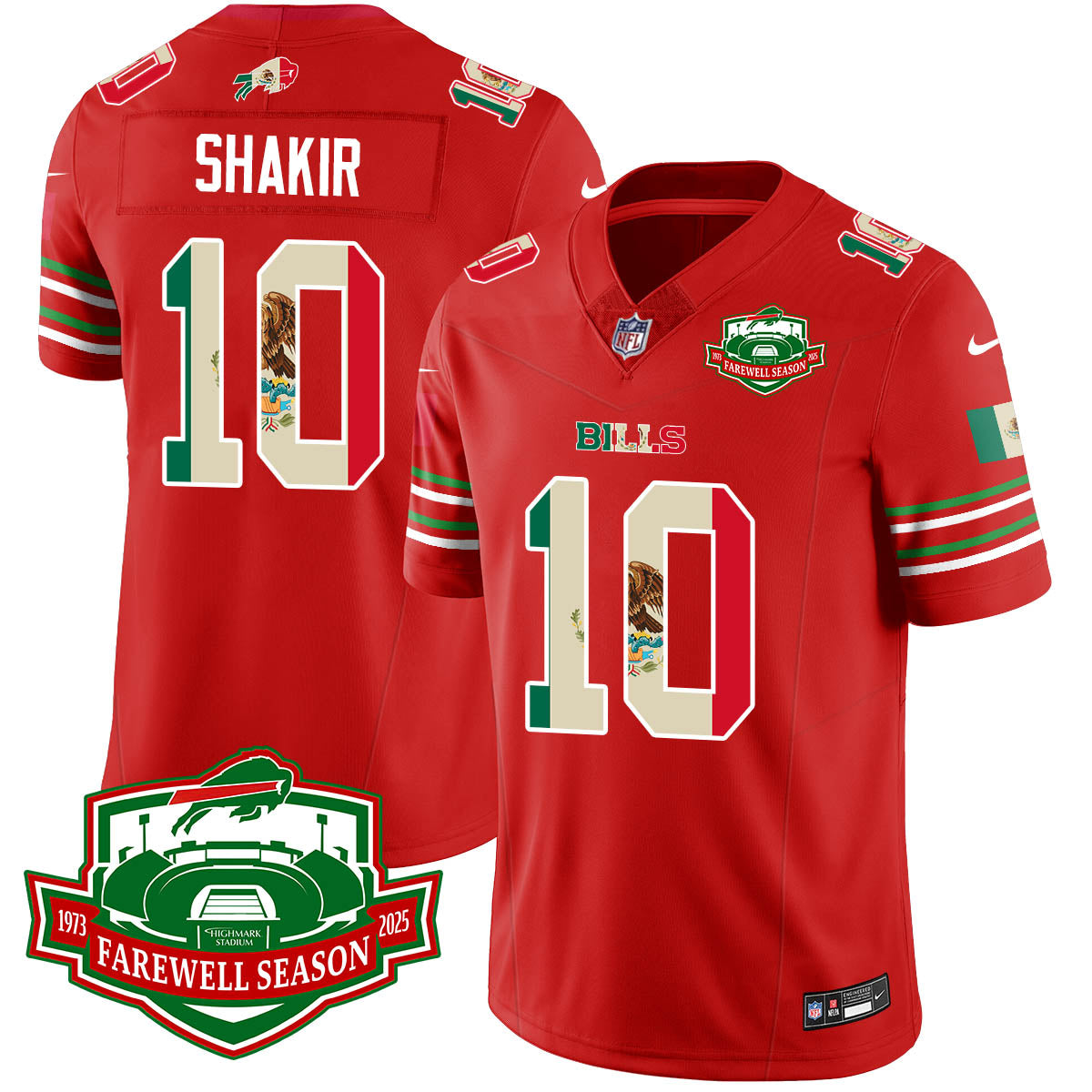 BUF Mexico Vapor Limited Jersey - Stitched-NQD